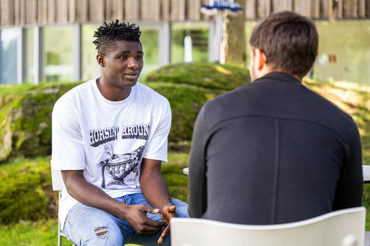 IFK Göteborgs Saidu Salisu intervjuas