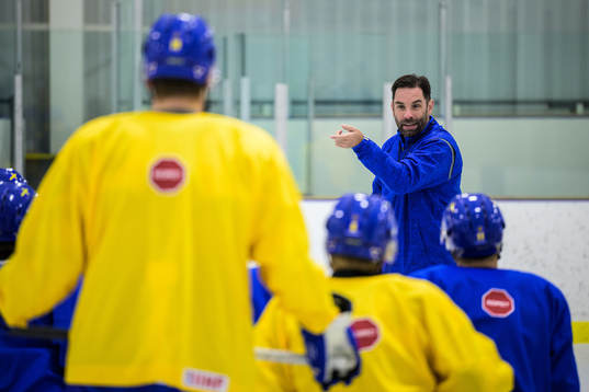 Assistant coach Todd Woodcroft of the Swedish under-20