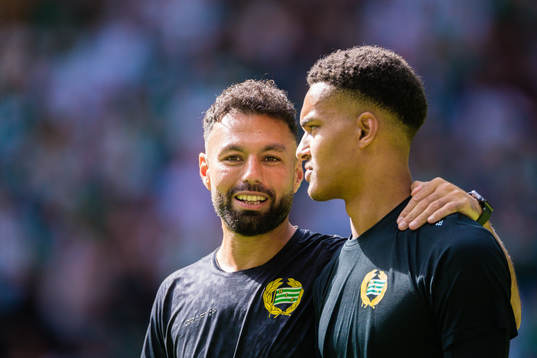 Hammarbys assisterande tränare Imad Khalili och målvakt Oliver Dovin