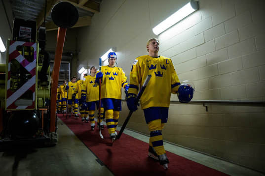 Emil Andrae of Sweden walks to a practice session