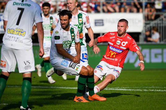 Varbergs Oliver Stanisic och Degerfors Rasmus Örqvist