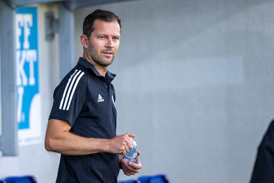 Falkenbergs sportchef David Svensson före fotbollsmatchen i Ettan södra mellan Falkenberg och Oddevold den 14 augusti 2022 i Falkenberg. 
