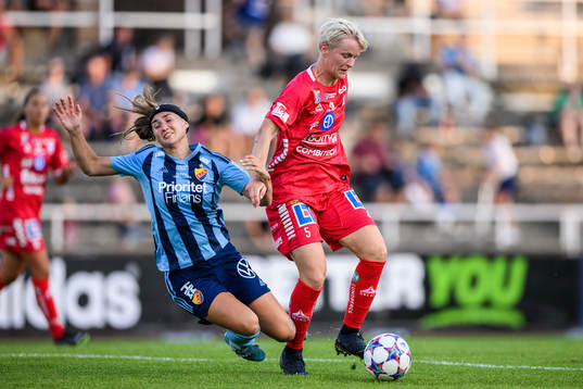 Djurgårdens Lova Lundin och Linköpings Nilla Fischer