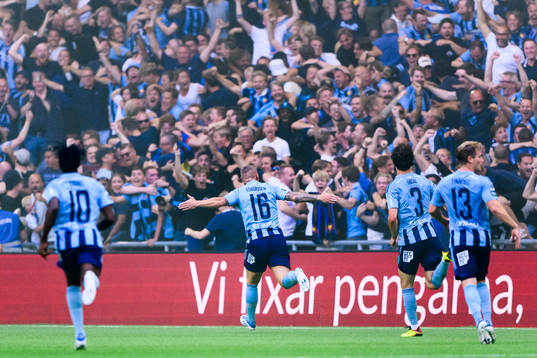 Victor Edvardsen of Djurgården celebrates