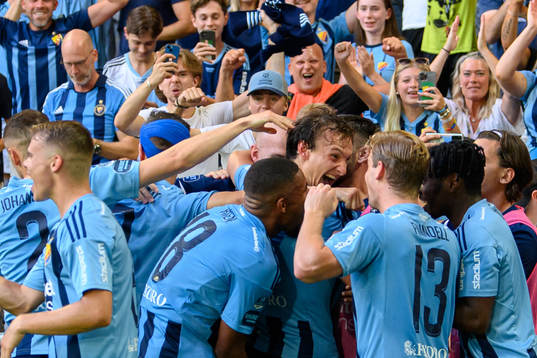 Hjalmar Ekdal of Djurgården celebrates