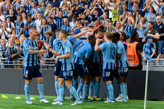 Hjalmar Ekdal of Djurgården celebrates