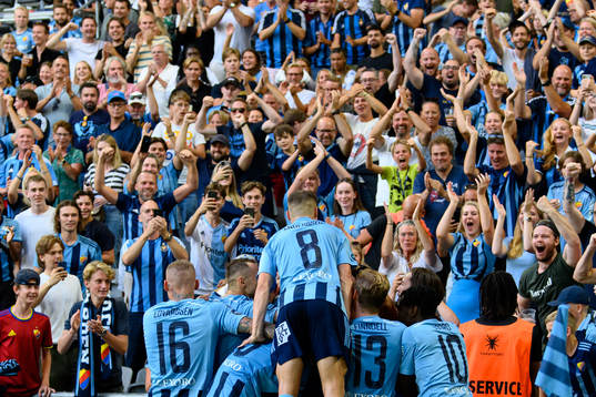 Hjalmar Ekdal of Djurgården celebrates