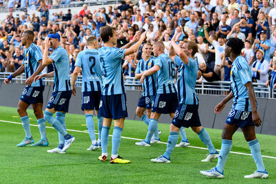 Hjalmar Ekdal of Djurgården celebrates