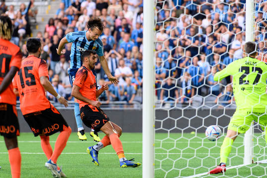 Hjalmar Ekdal of Djurgården scores 2-0