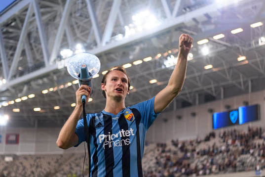Hjalmar Ekdal of Djurgården celebrates