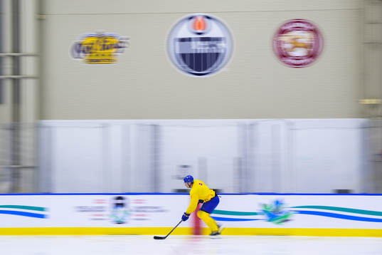 Daniel Torgersson of Sweden at a practice session