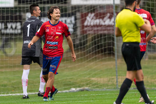 Tvååkers Rasmus Andersson jublar efter 1-0