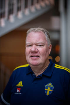 Karl-Erik Nilsson ordförande för svenska fotbollsförbundet poserar för ett porträtt den 20 augusti 2022 på Scandic Continental i Stockholm. 