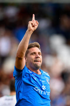 Halmstads Mikael Boman jublar