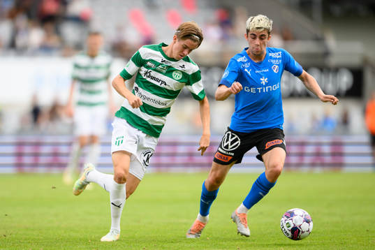 Västerås SKs Max Larsson och Halmstads Emil Tot Wikström