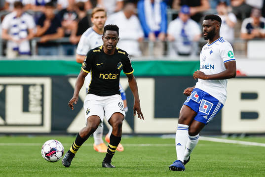 AIKs Erick Otieno Ouma och IFK Norrköpings Maic Sema