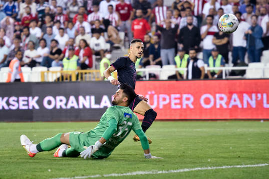 Veljko Birmancevic of Malmö FF scores 0-1