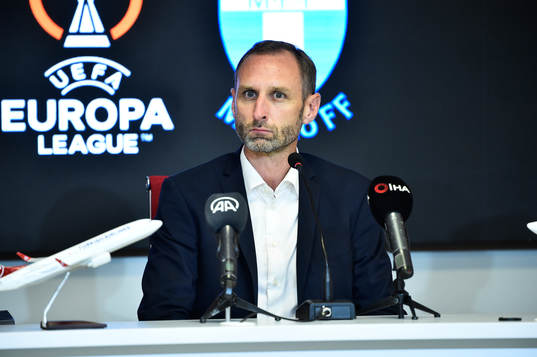 Head coach and sport director Andreas Georgson of Malmö FF on a press conference
