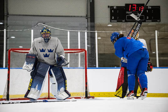 goaltender Ida Boman, goaltender Ellen Jonsson and Emma