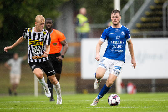 Landskronas Emil Lindman och Trelleborgs Nicolas Mortensen