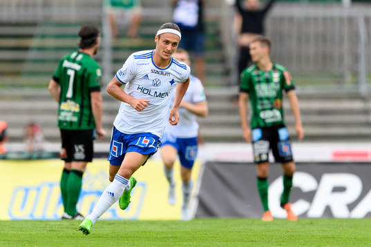 IFK Norrköpings Jonathan Levi jublar efter 0-1