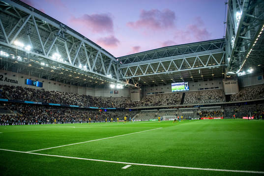 Interiör vy över Tele2 Arena