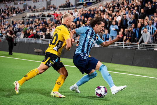 Elfsborgs Simon Strand och Djurgårdens Gustav Wikheim