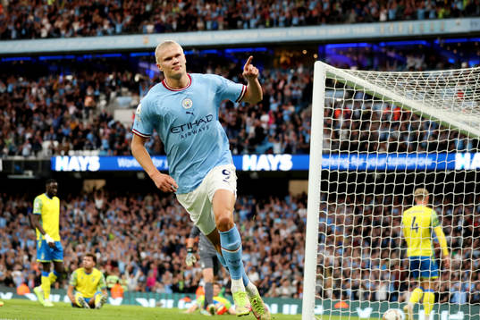 Erling Braut Haaland of Manchester City celebrates