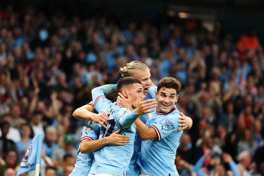 Erling Braut Haaland of Manchester City celebrates