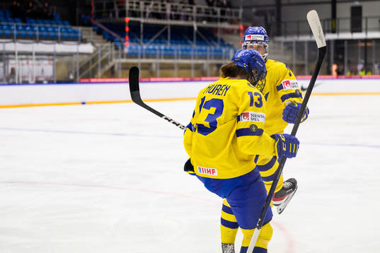 Emma Murén of Sweden celebrates