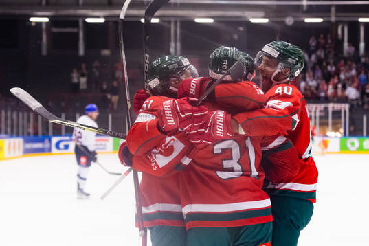 Mats Rosseli Olsen of Frölunda celebrates scoring 2-0