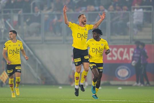 Espen Bjørnsen Garnås of Lillestrøm celebrates