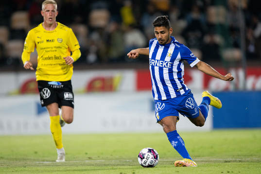 Mjällbys Herman Johansson och IFK Göteborgs Hosam Aiesh