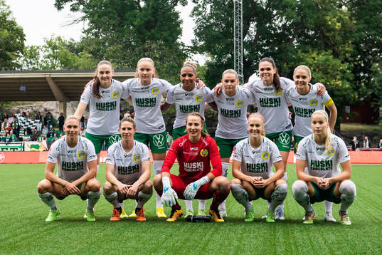 Hammarbys Vilde Hasund, Matilda Vinberg, Madelen Janogy,