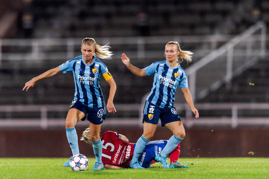 Djurgårdens Nellie Lilja och Tove Almqvist
