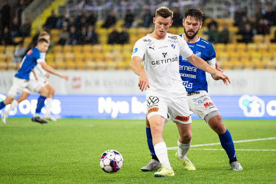 Halmstads Jonathan Svedberg och Norrbys Ivo Pekalski
