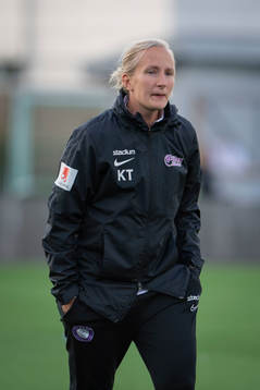 Jitex Huvudtränare Kajsa Tornfalk innan fotbollsmatchen i Svenska Cupen mellan Jitex och Häcken den 14 september 2022 i Mölndal. 