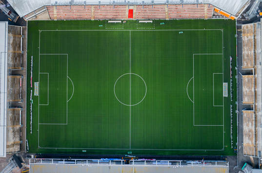 Drönarvy över Behrn Arena