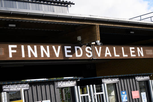 Finnvedsvallen före fotbollsmatchen i Allsvenskan mellan Värnamo och Varberg den 17 september 2022 i Värnamo. 