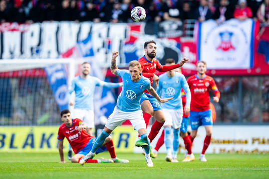 Malmö FFs Søren Rieks och Helsingborgs Abdul Rahman Khalili