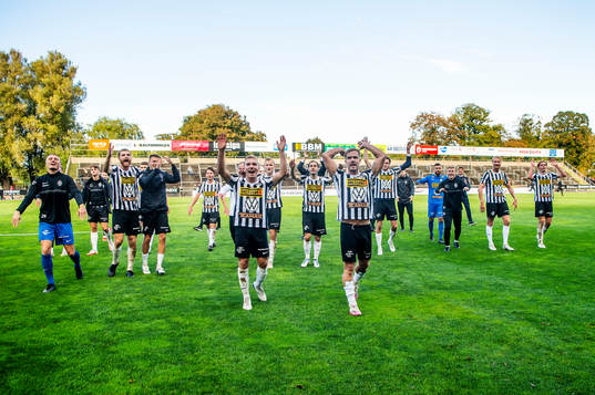 Landskronas spelare jublar