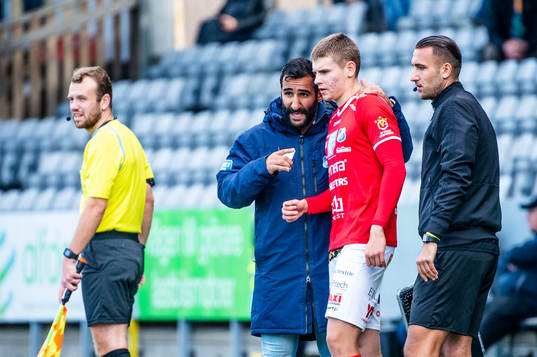 Norrbys tränare Mak Lind och Max Andersson