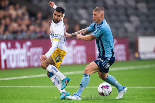 IFK Göteborgs Alai Hussain Ghasem och Djurgårdens Victor Edvardsen