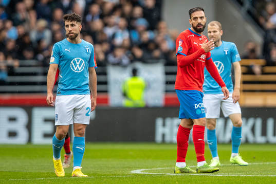 Malmö FFs Moustafa Zeidan och Helsingborgs Abdul Rahman Khalili