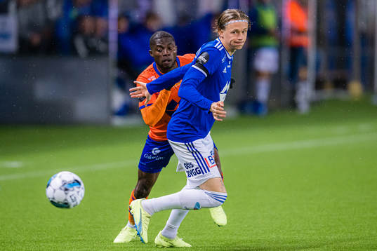 Gilbert Koomson of Aalesund and Birk Risa of Molde