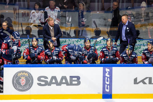 Linköpings tränare Klas Östman och assisterande tränare