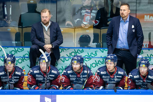 Linköpings tränare Klas Östman och assisterande tränare