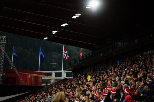 Spectators in the stands