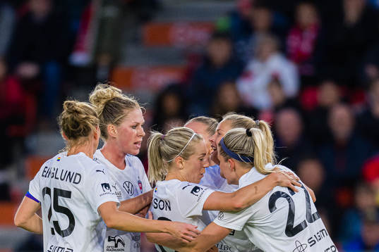 Olivia Holdt of Rosengård celebrates