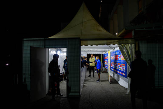 Daniel Sundgren is interviewed by the media